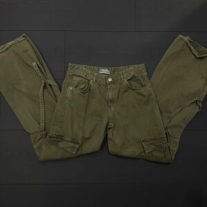 Zara Olive Green Cargo Pants